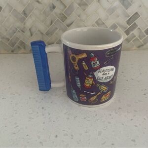 Vintage “Beauticians Are A Cut Above” Hairdresser Stylist Coffee Mug Comb Handle